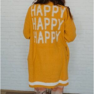 Goldie Lew anniewear happy mustard cardigan small